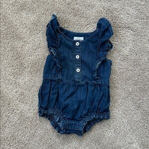 Baby Cat&Jack blue denim romper 6-9 months